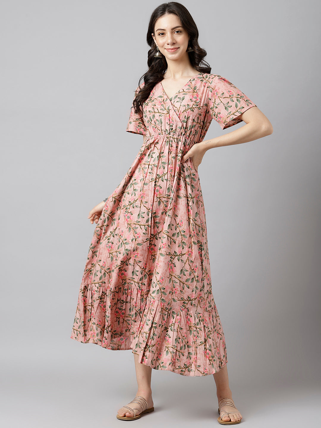 Printed Cotton Fit & Flare Dress – Decked Up