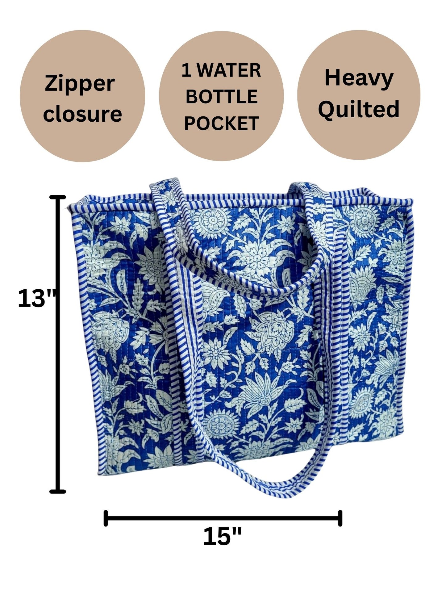 Blue Magnlia Tote Bag