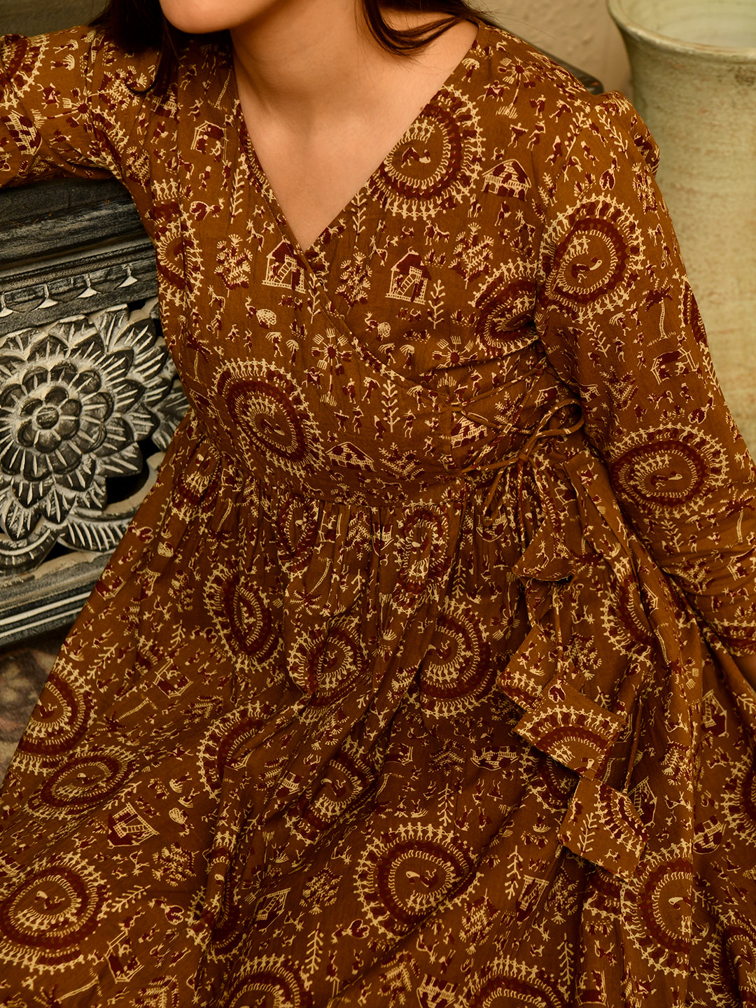 Warli Wheel Dress