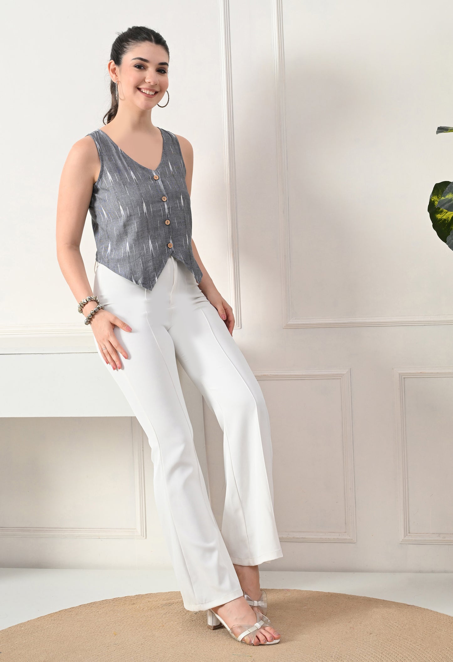 Graphite waistcoat jacket