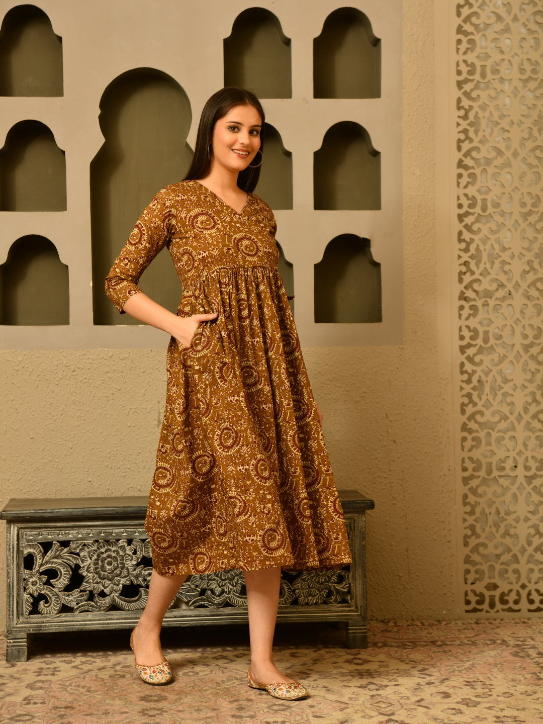 Warli Wheel Dress