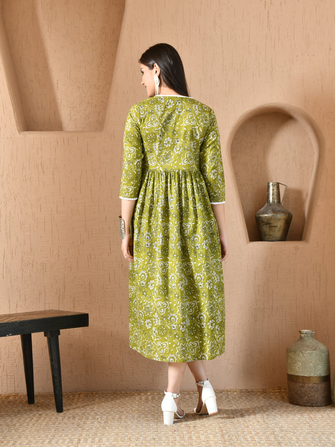 Earthy Green Dress