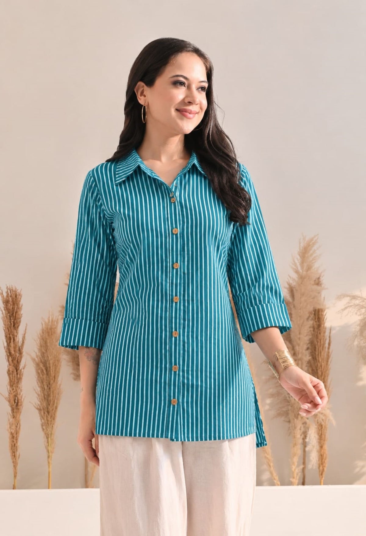 Turq Stripe Shirt