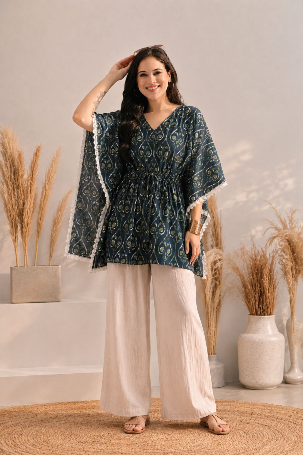 Ajrak Kaftan Top