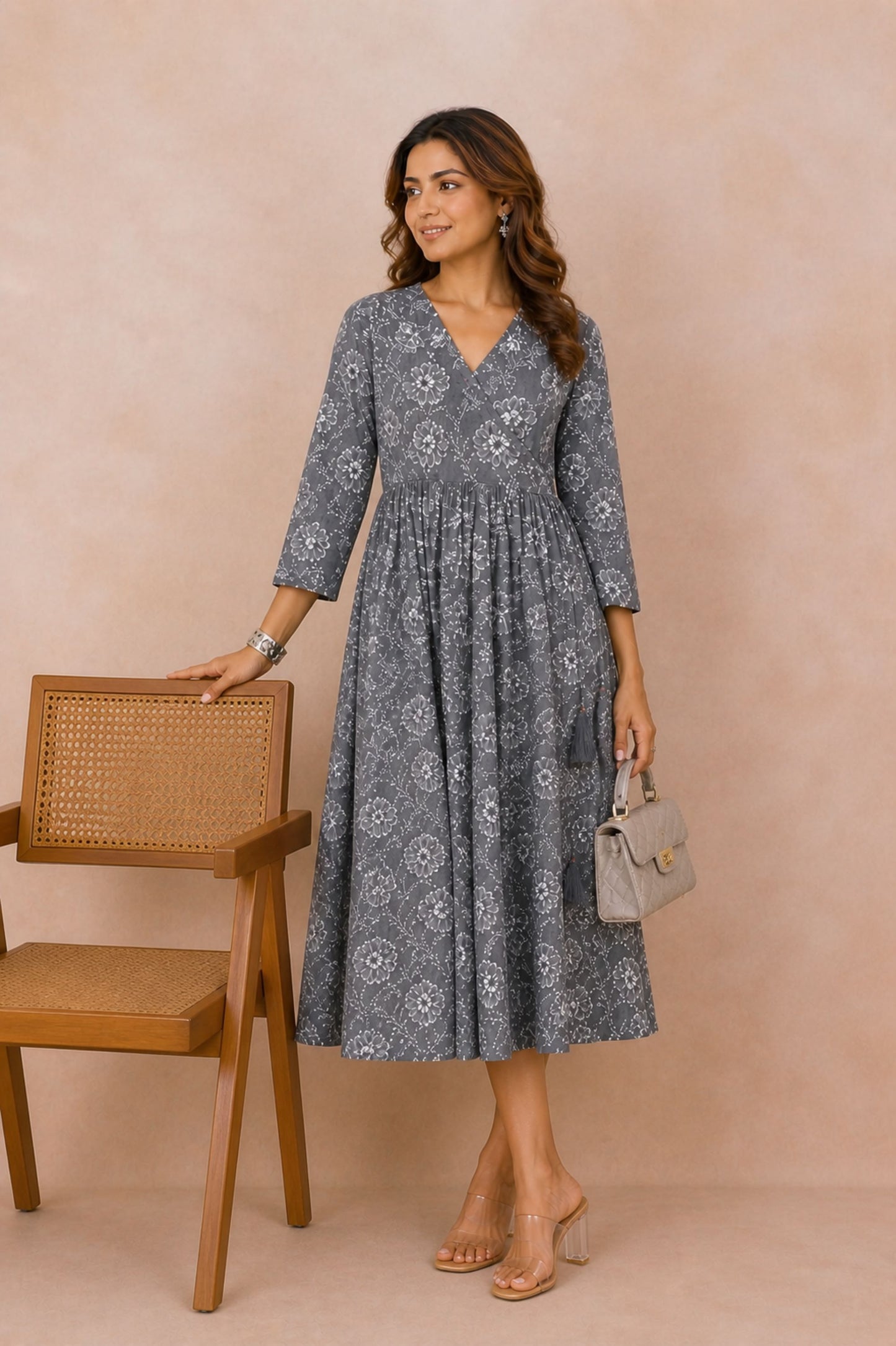 Muted Floral Dress