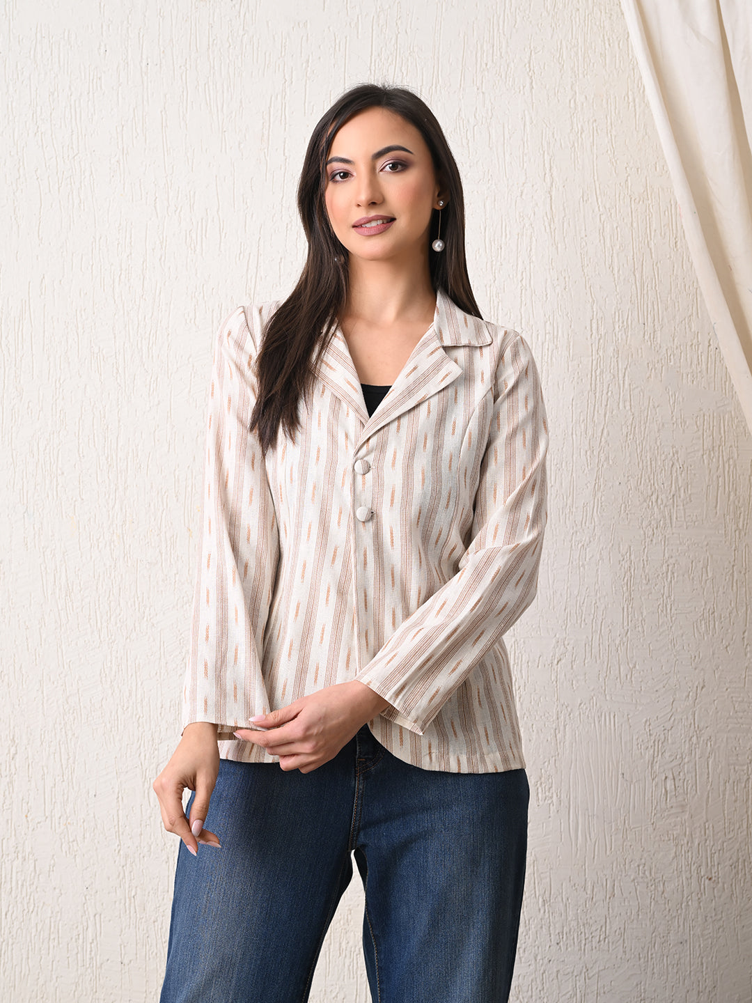 Linen Ikat Summer Jacket