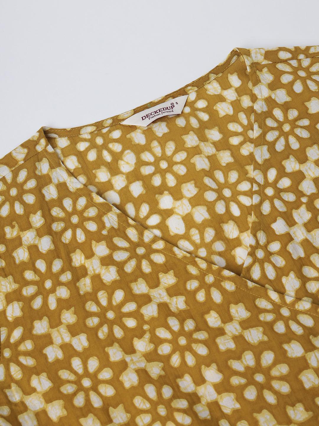 Jaipur Batik Green Angrakha Top - Decked Up