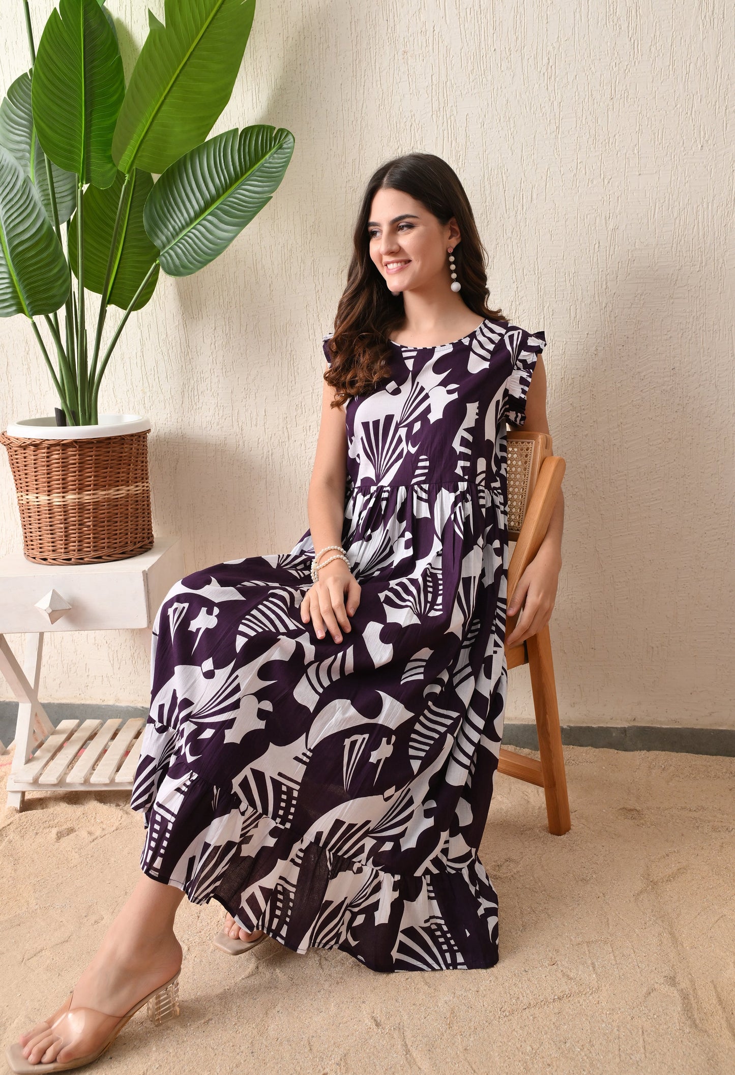 Purple Ruffle Dress