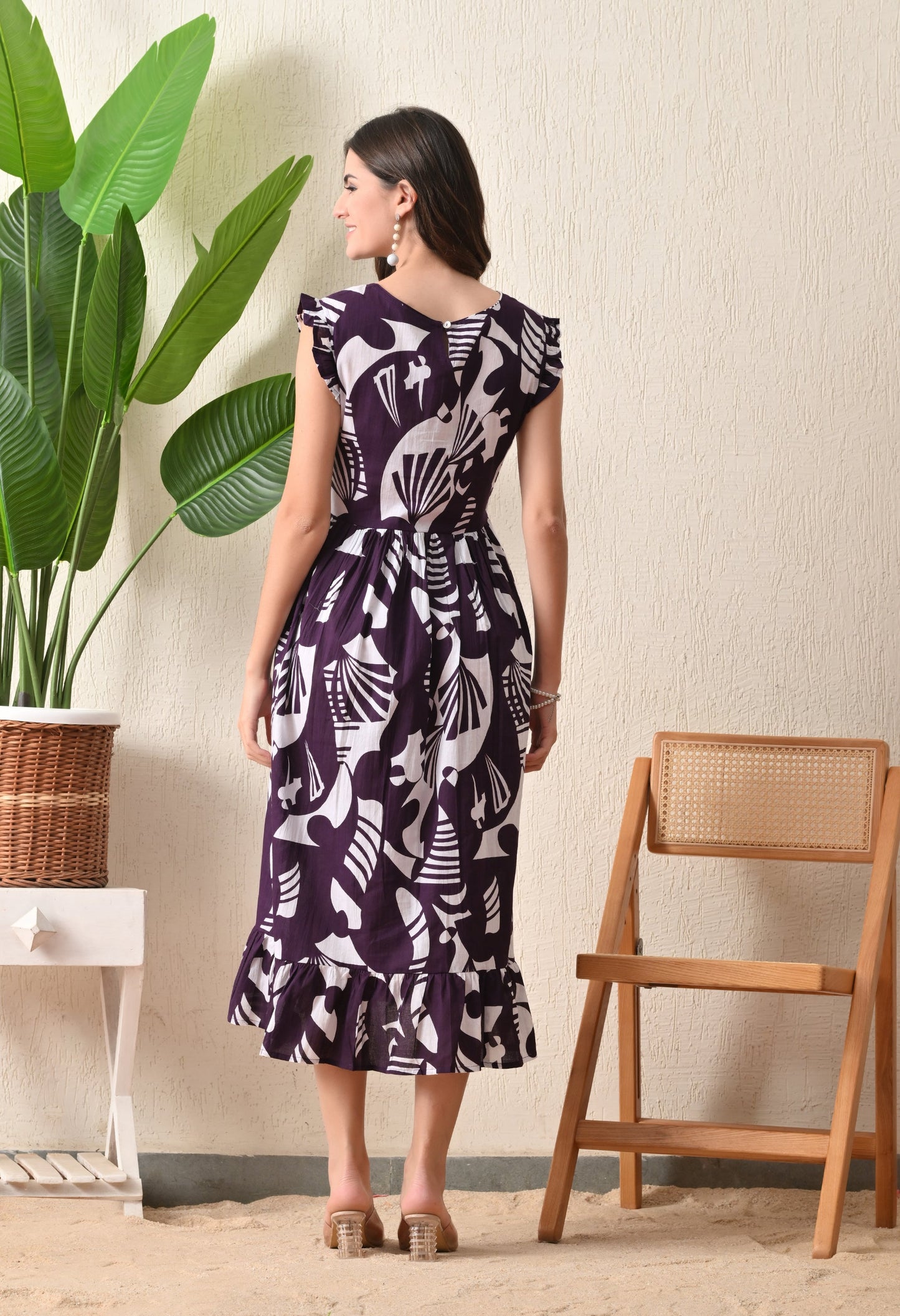 Purple Ruffle Dress