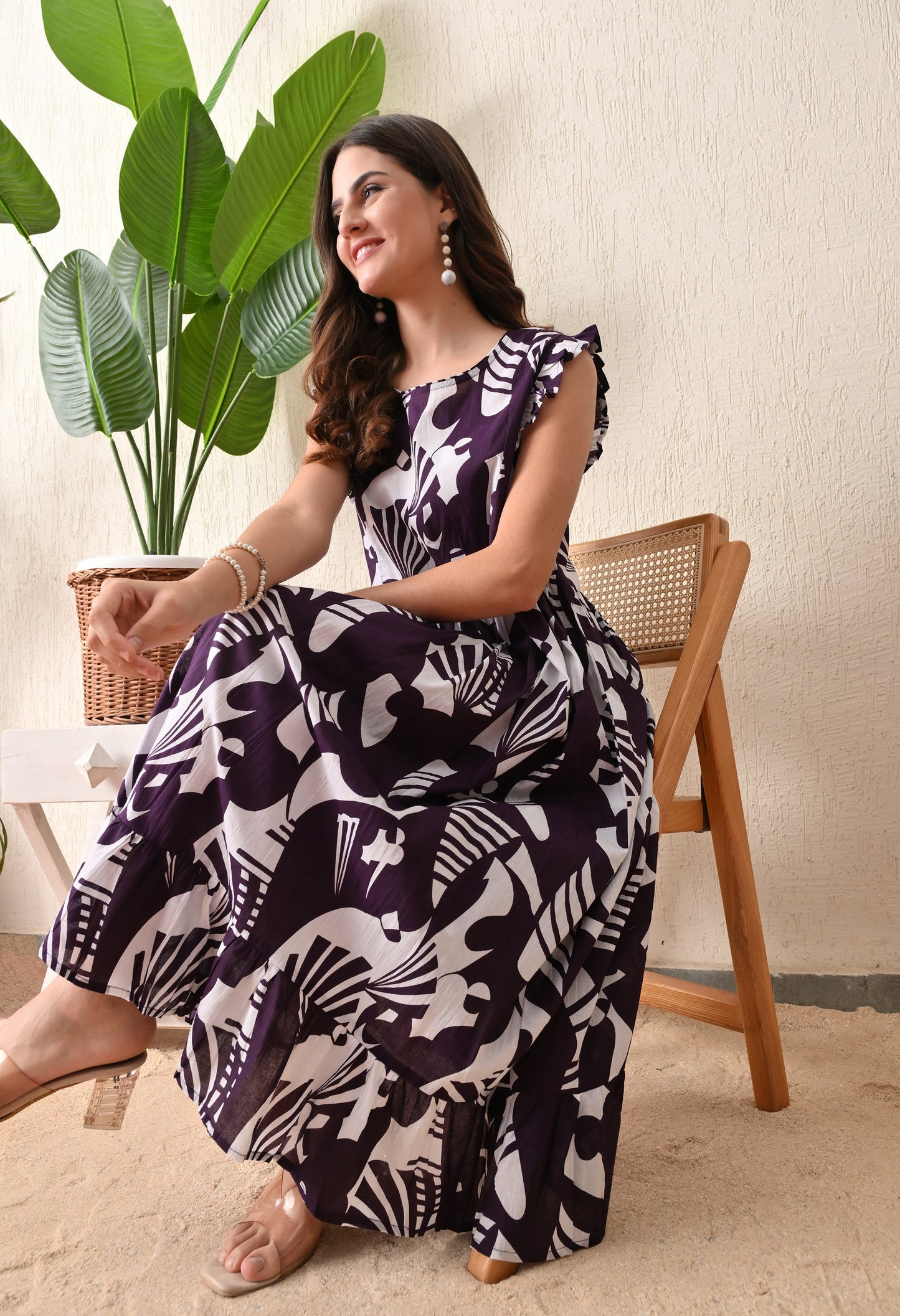 Purple Ruffle Dress