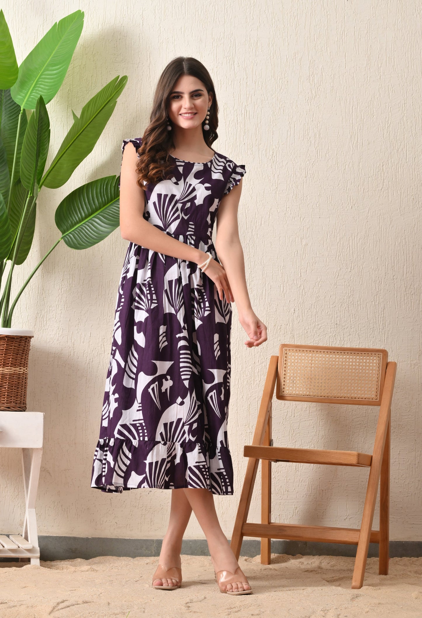 Purple Ruffle Dress