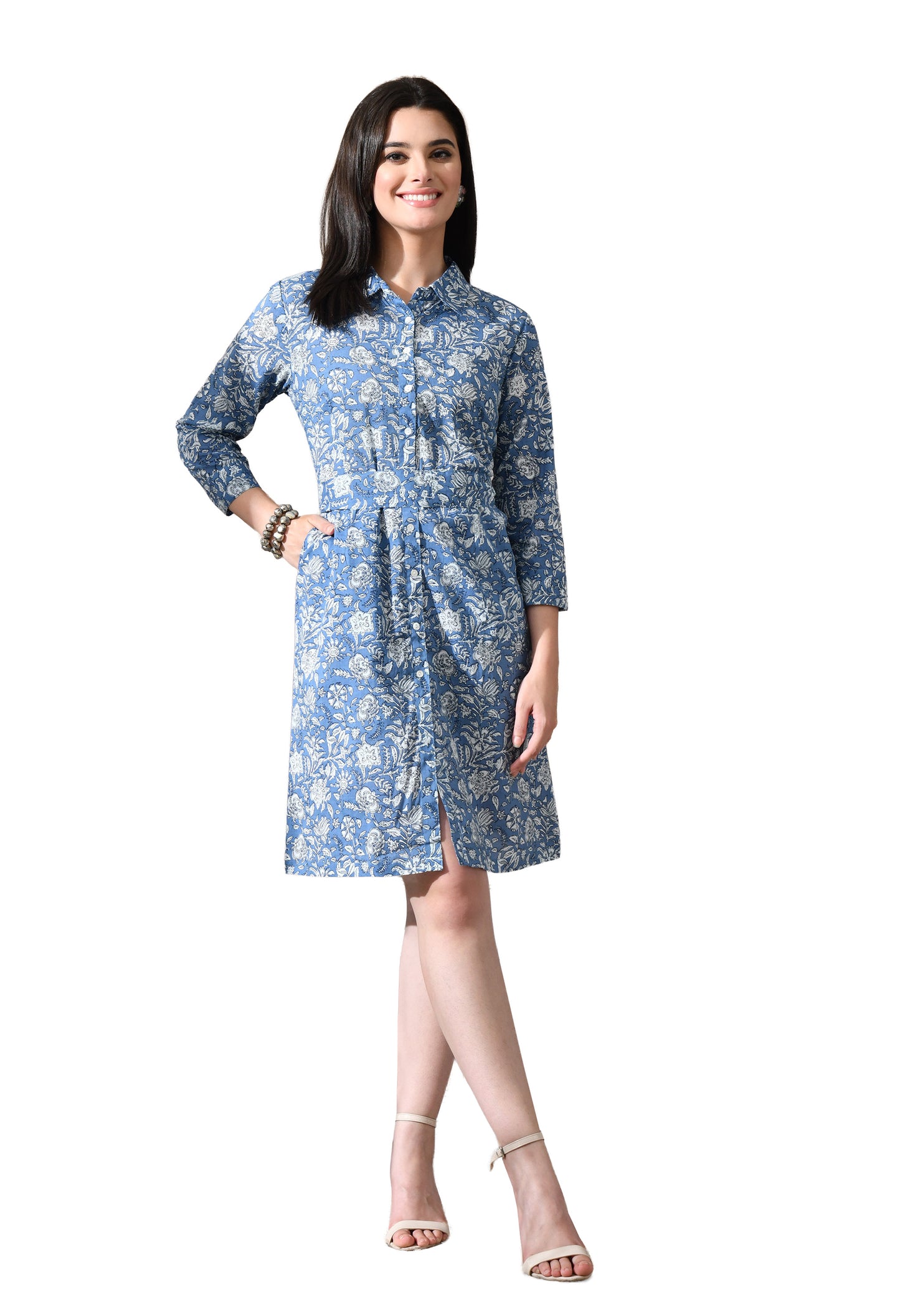 Botanical Shirt Dress