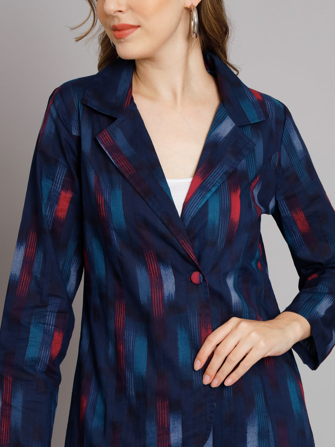 Blue Ikat Blazer Trouser Co-Ord Set