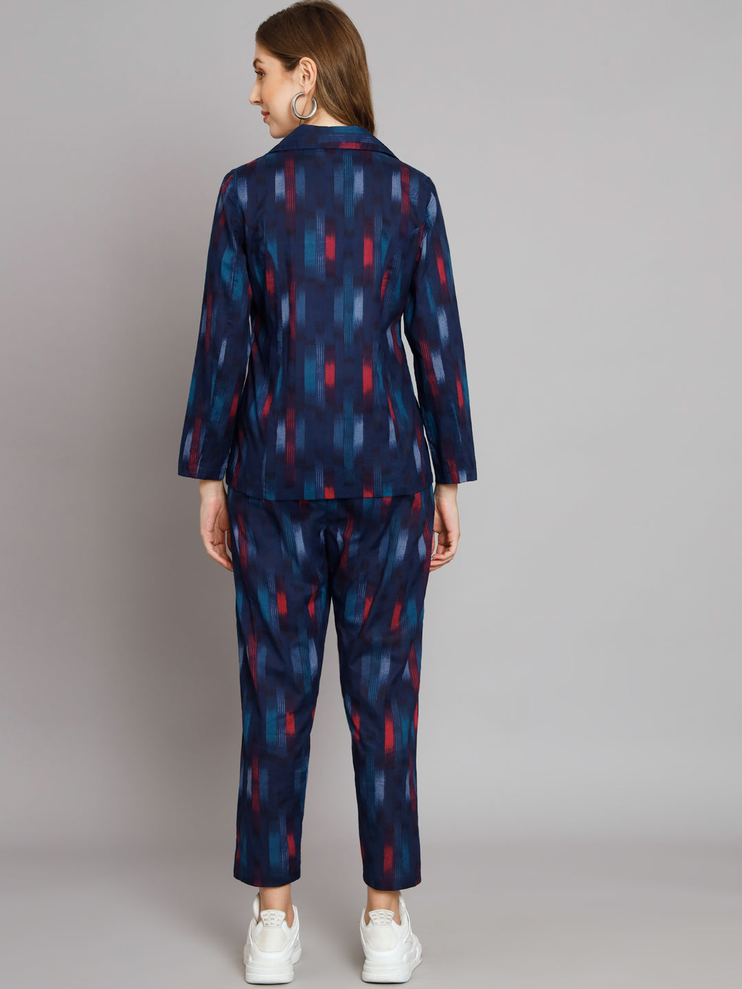 Blue Ikat Blazer Trouser Co-Ord Set