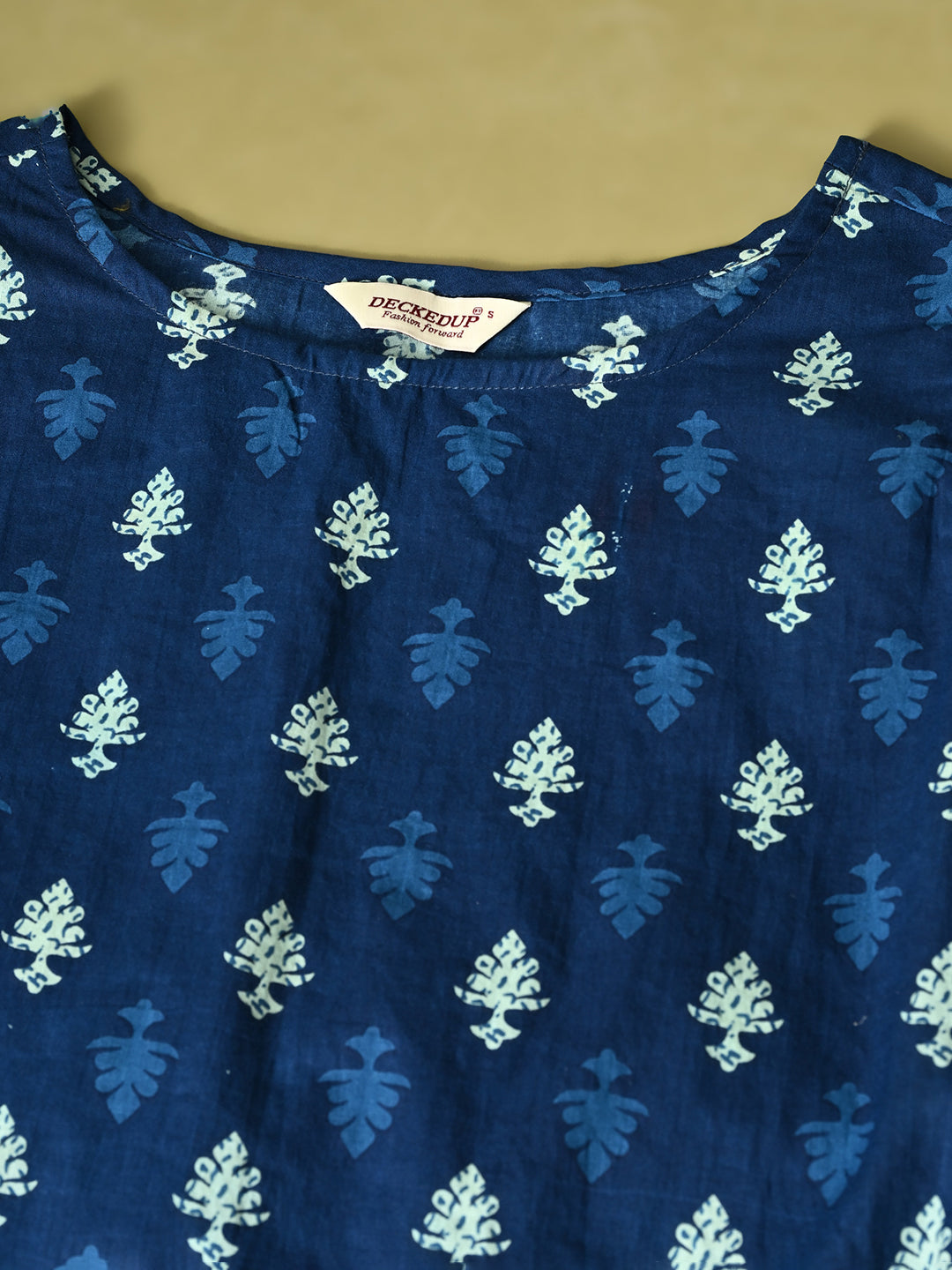 Indigo Ruffle Top