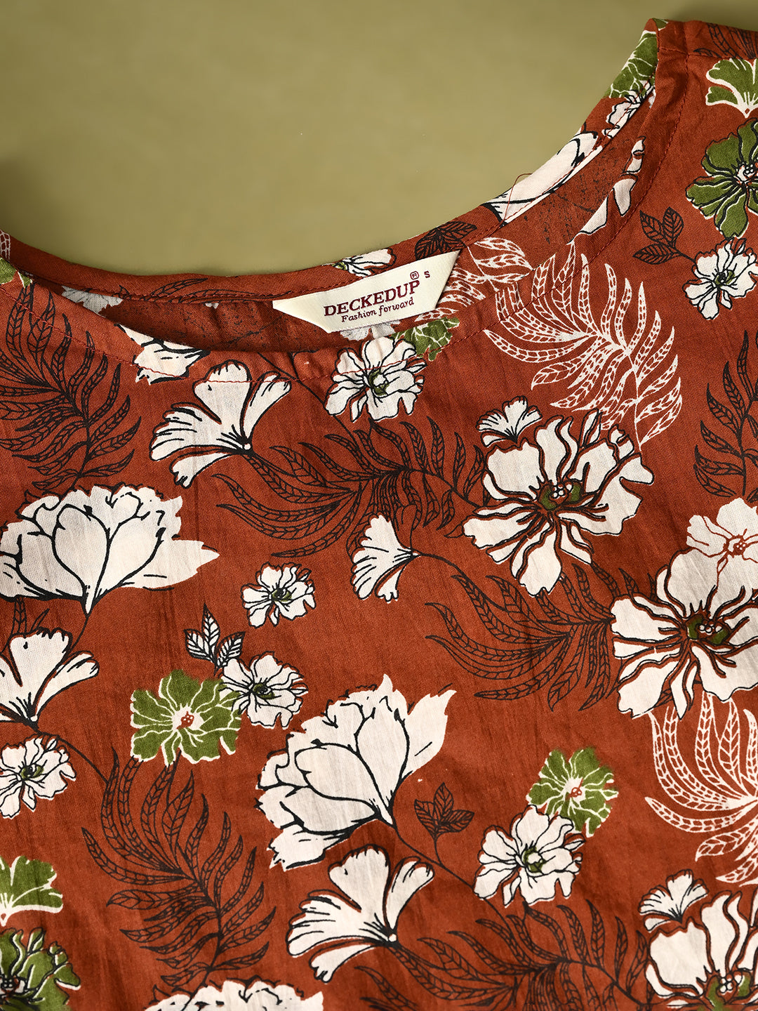 Brown Ruffle Top