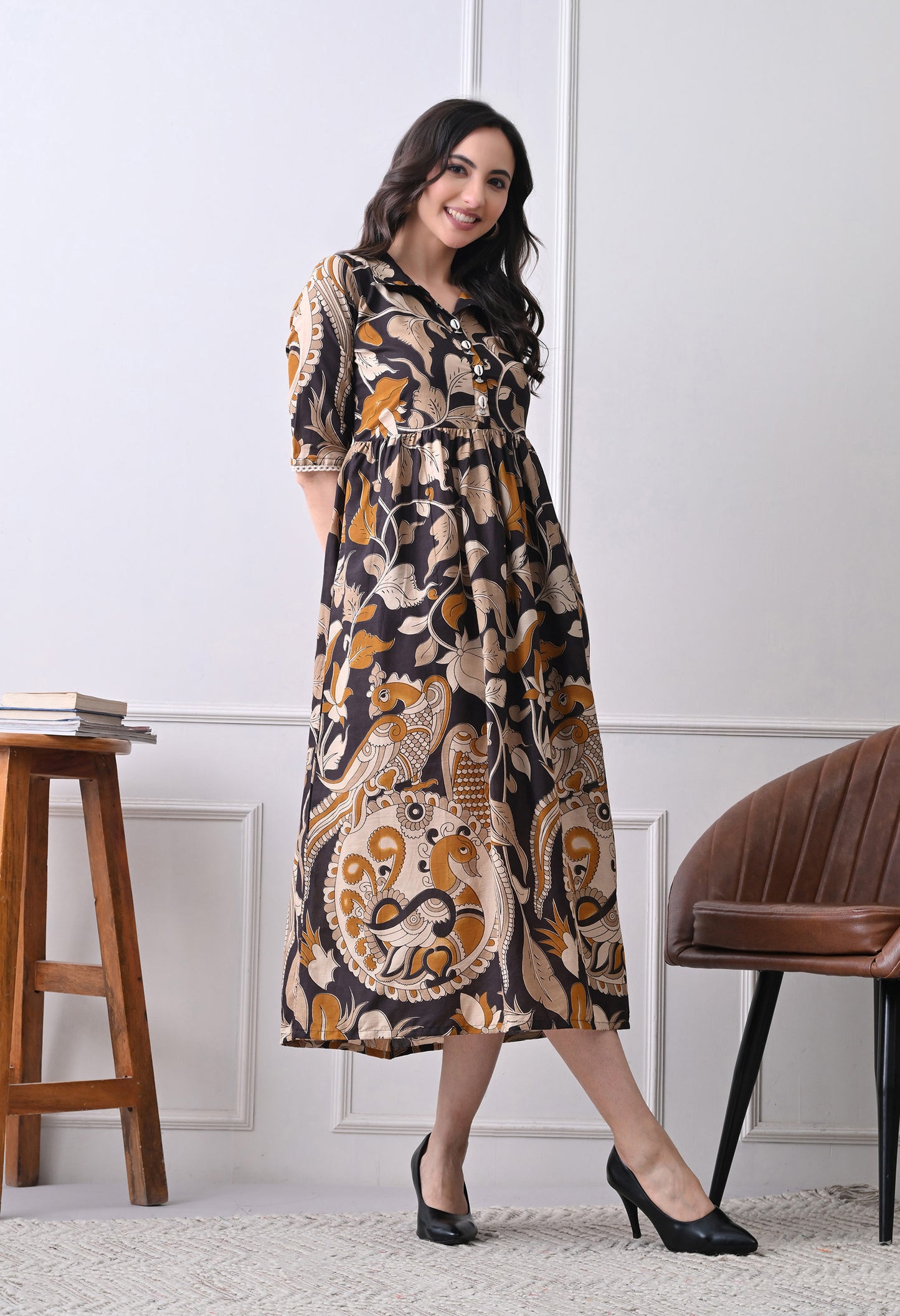 Kalamkari Shirt Dress