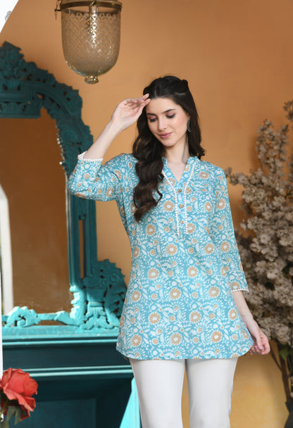 Blue Breeze Cotton Tunic