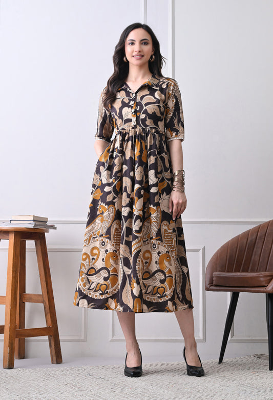 Kalamkari Shirt Dress