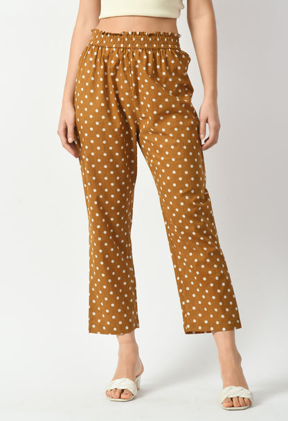 Mustard Relaxed Cotton Trousers