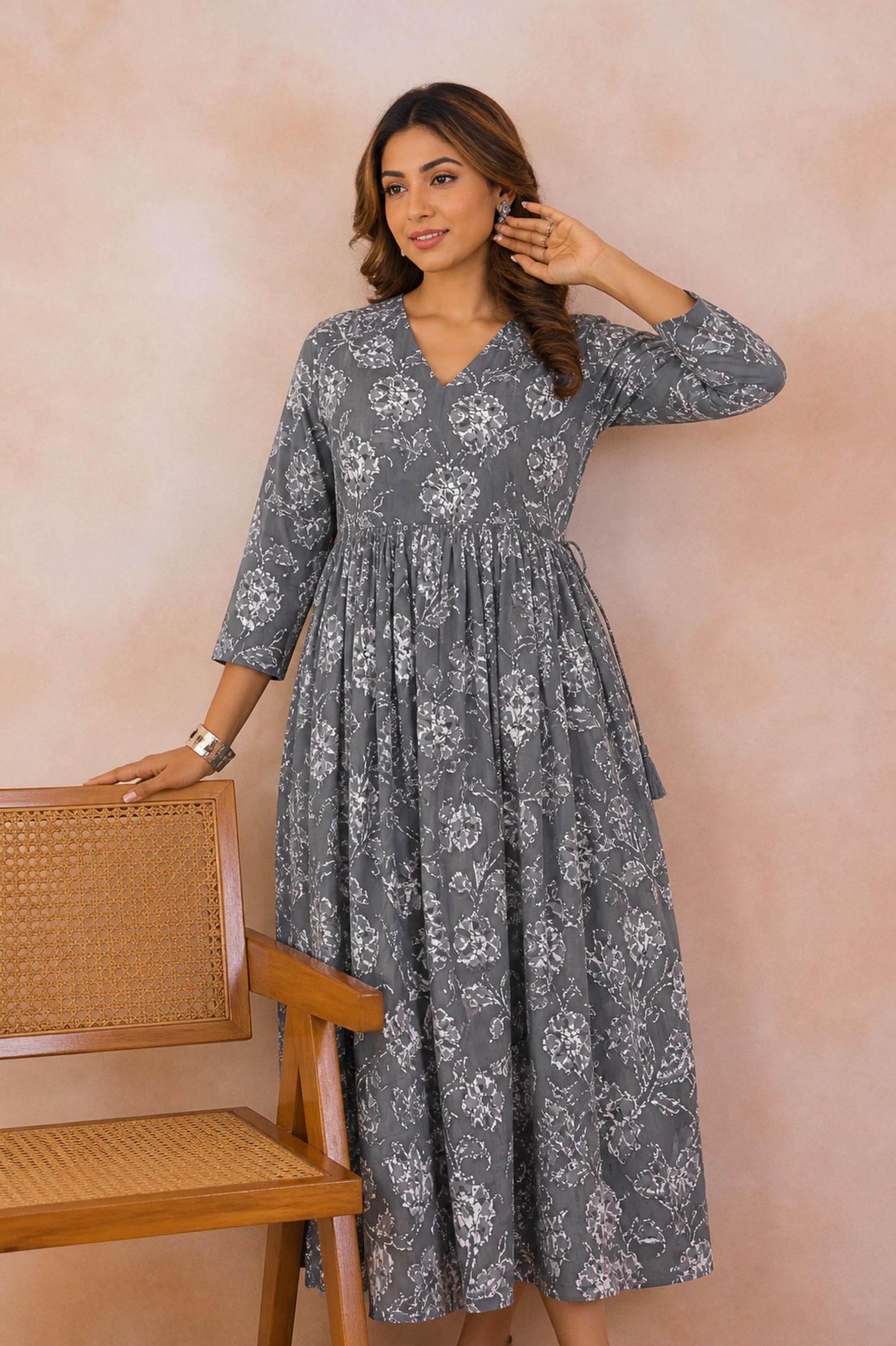 Muted Floral Dress
