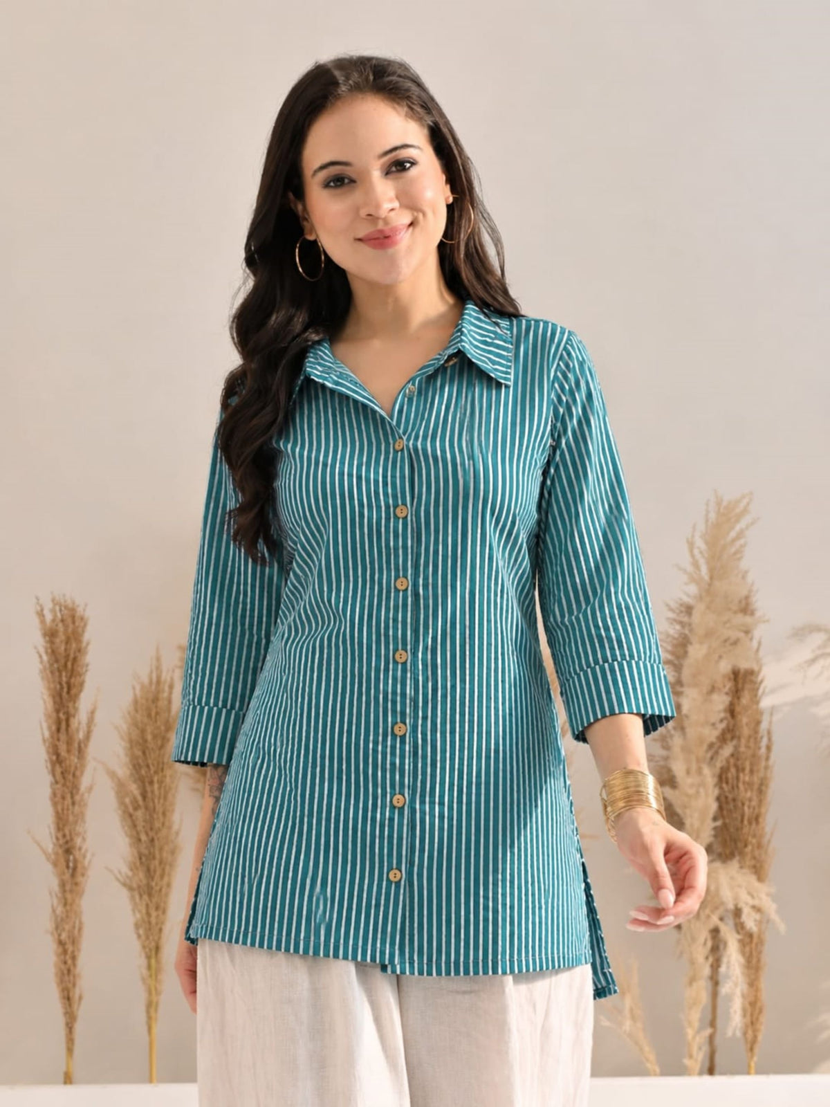 Turq Stripe Shirt