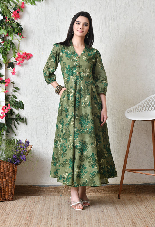 Flowing Leaves Dress
