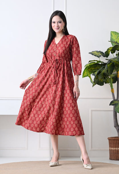 Noor Bagru Dress