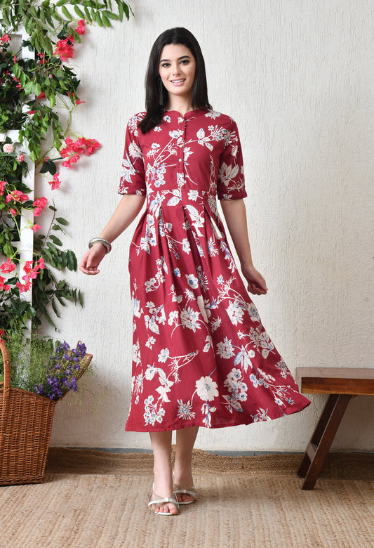 Crimson Fall Dress