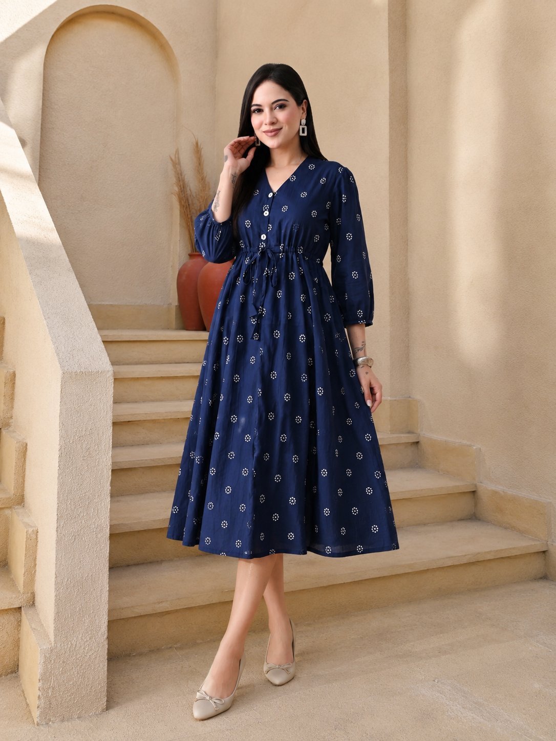 Cinched Waist Dress