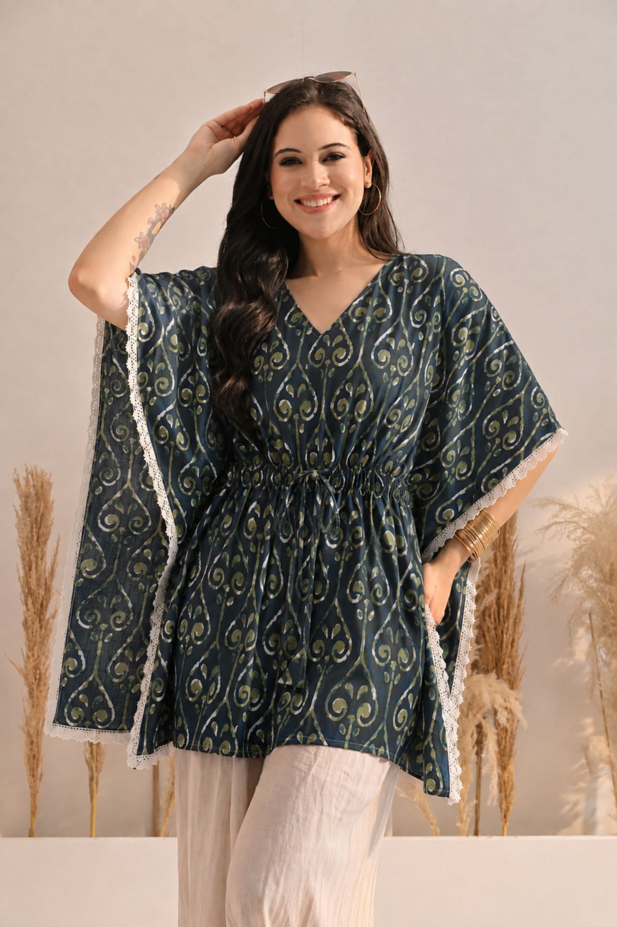 Ajrak Kaftan Top