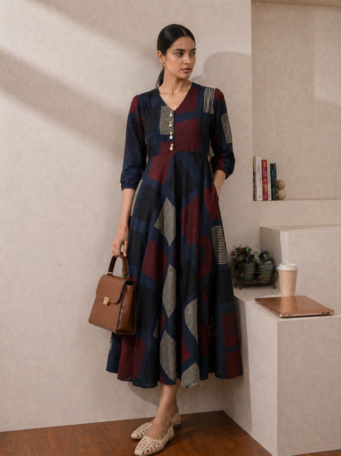 Burnt Flare Dress
