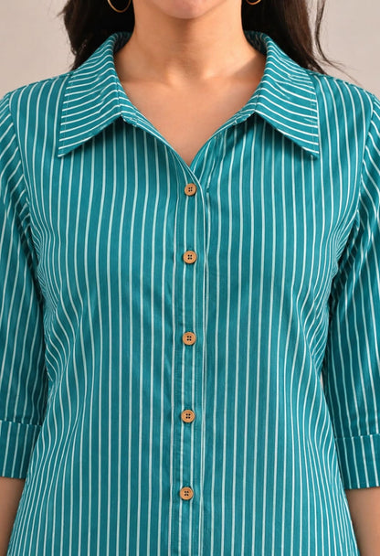 Turq Stripe Shirt