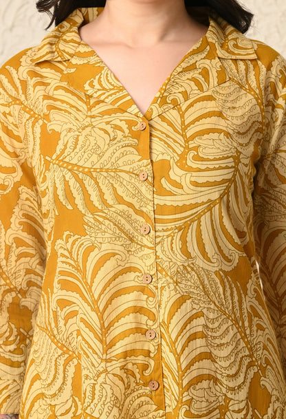 Palm Shirt Dress