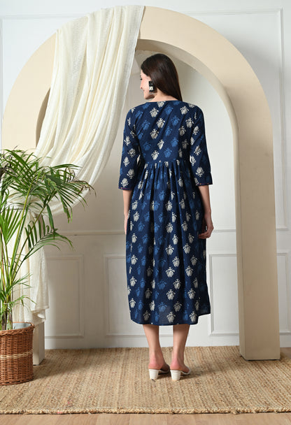 Indigo Empire Angarkha Dress