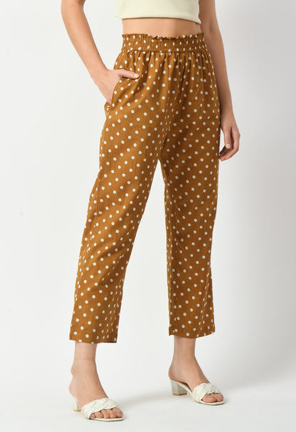 Mustard Relaxed Cotton Trousers