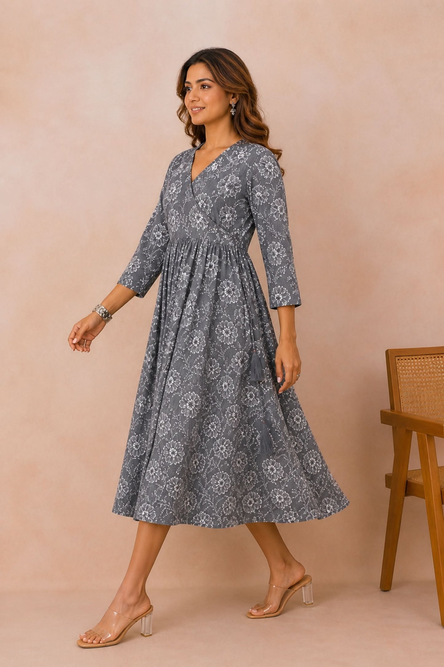 Muted Floral Dress