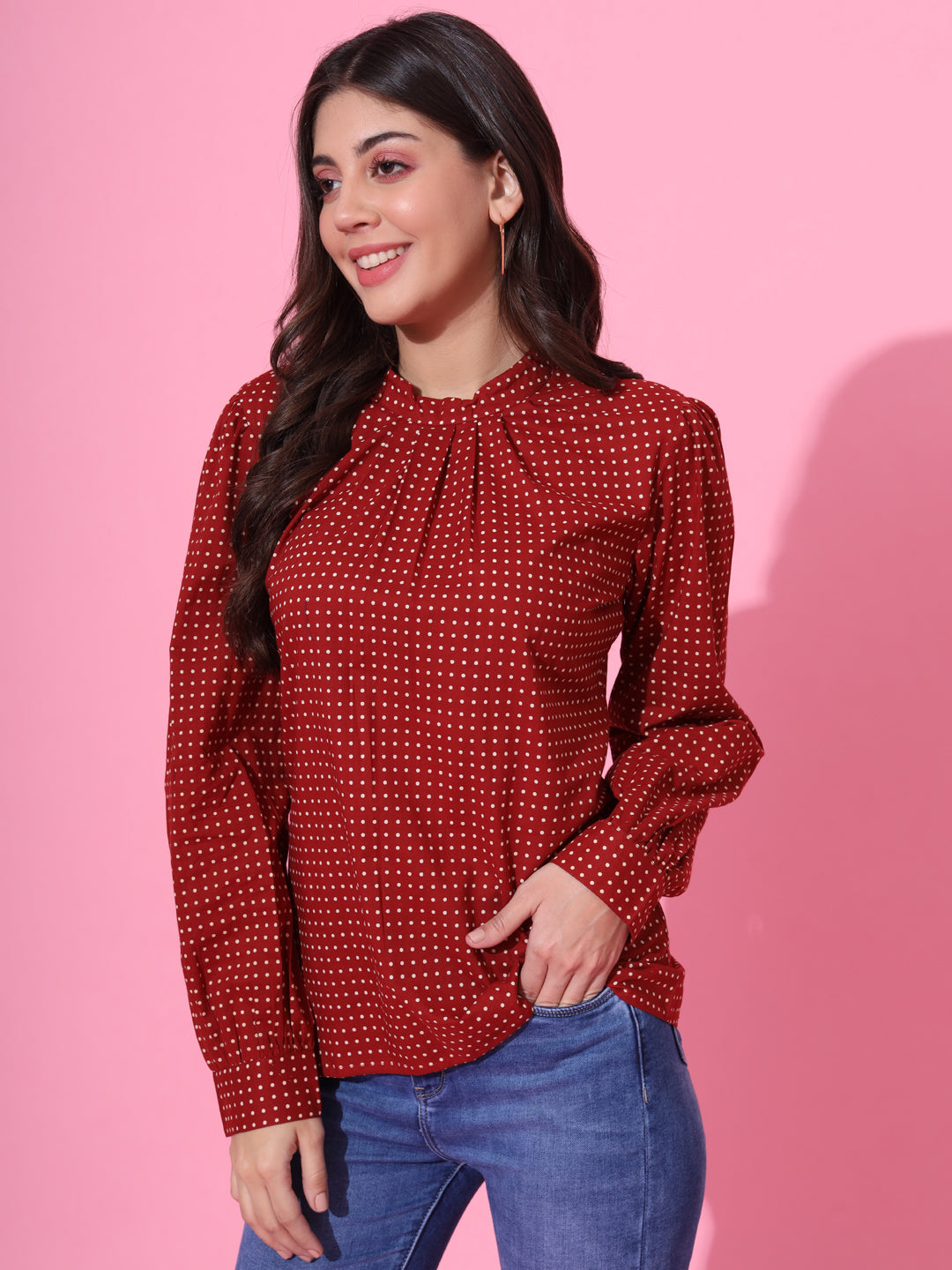 Polka Rust Top