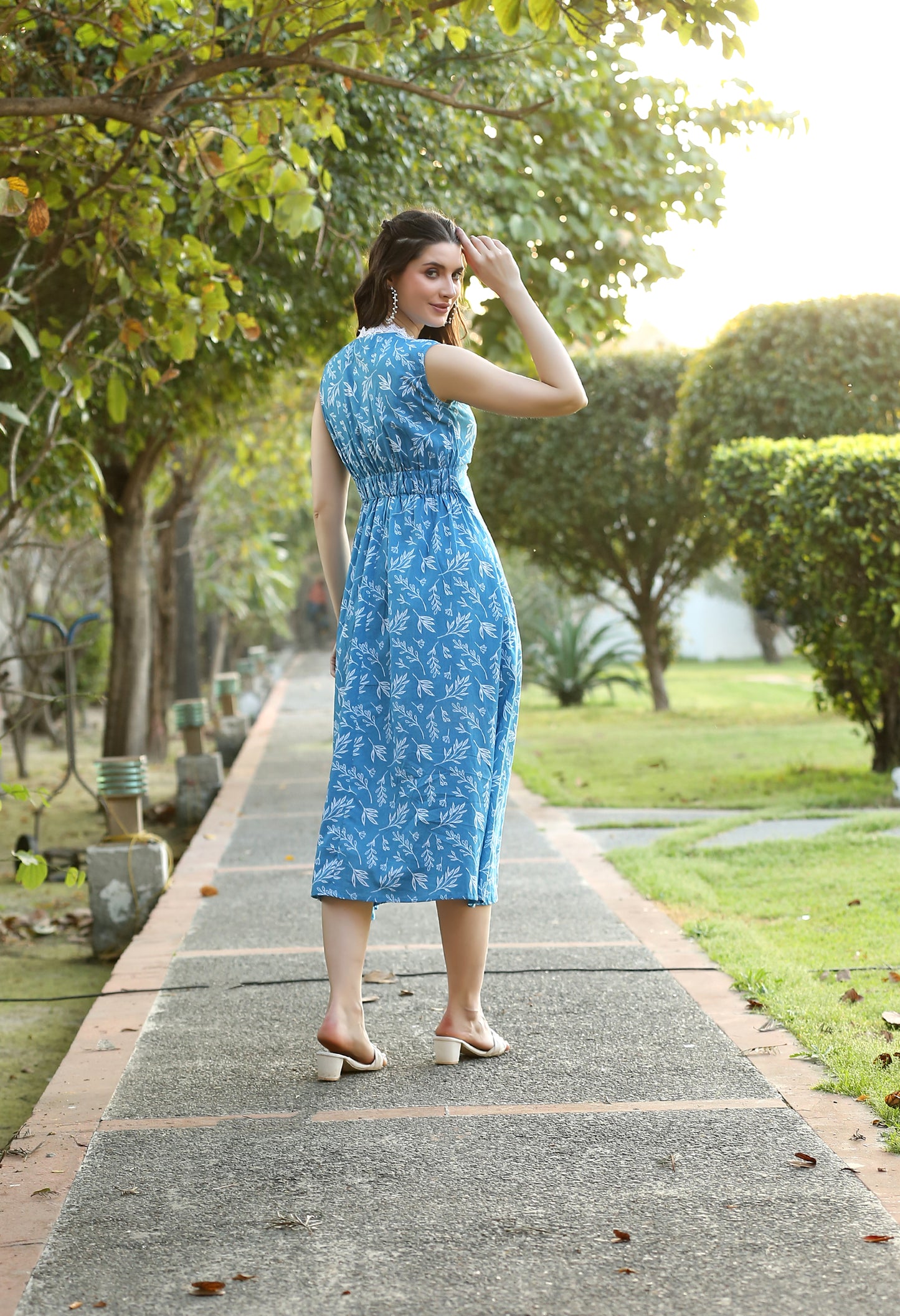 Blue Aline Wrap Dress