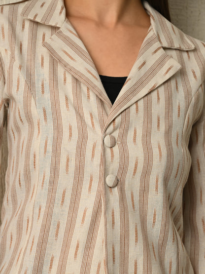 Linen Ikat  Summer Jacket