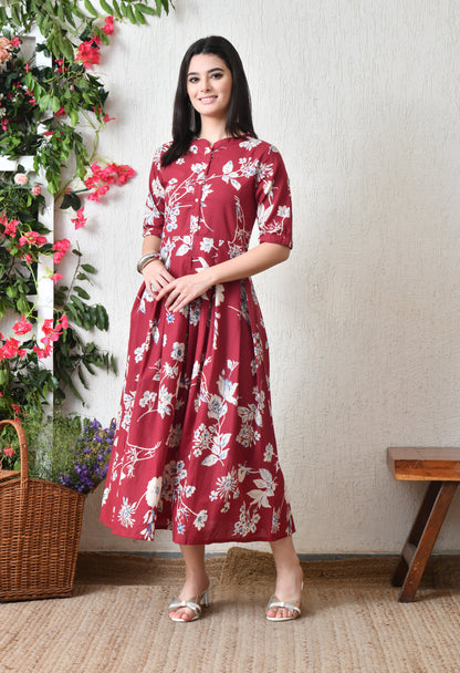 Crimson Fall Dress