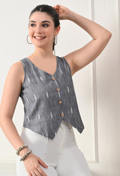 Graphite waistcoat jacket