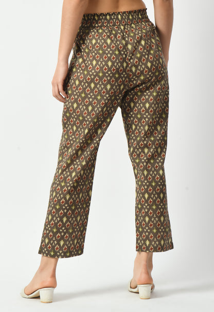 Ikat Relaxed Cotton Trousers