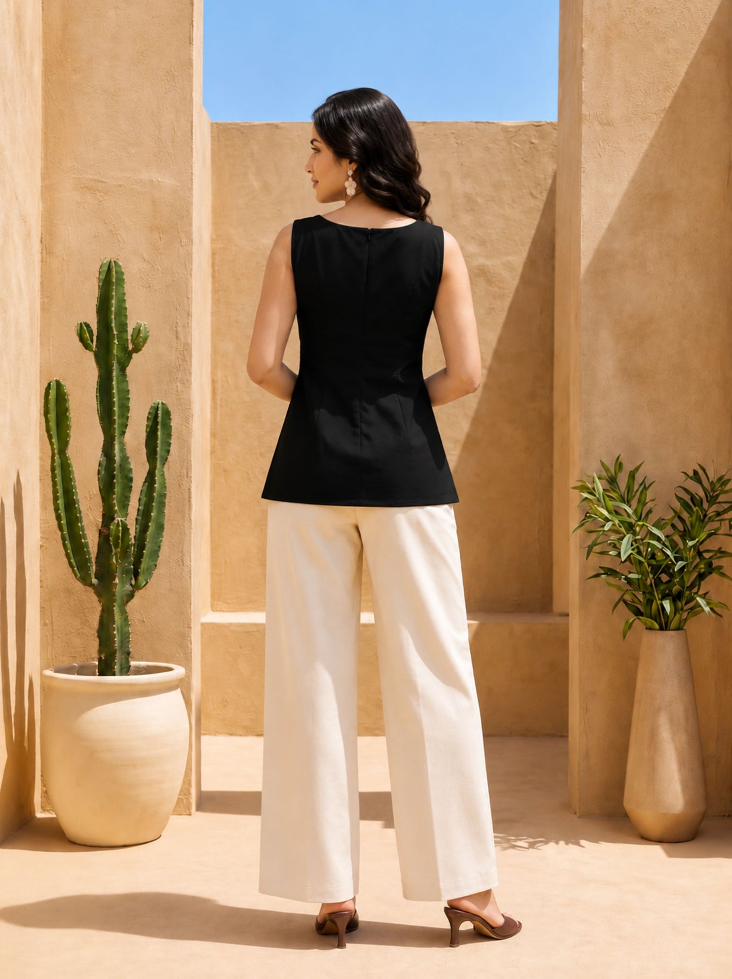 Black Cowl Top