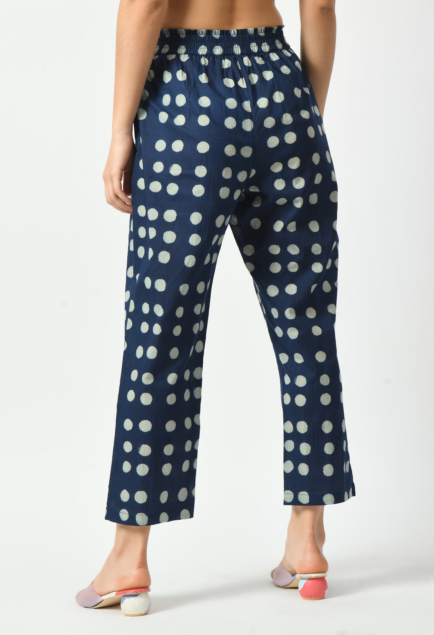 Indigo Relaxed Cotton Trousers