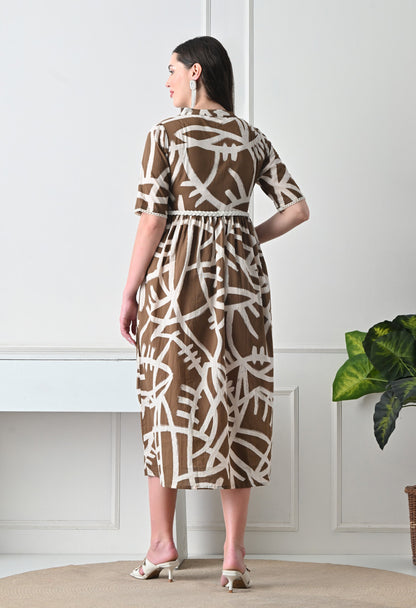 Abstract Boho Dress