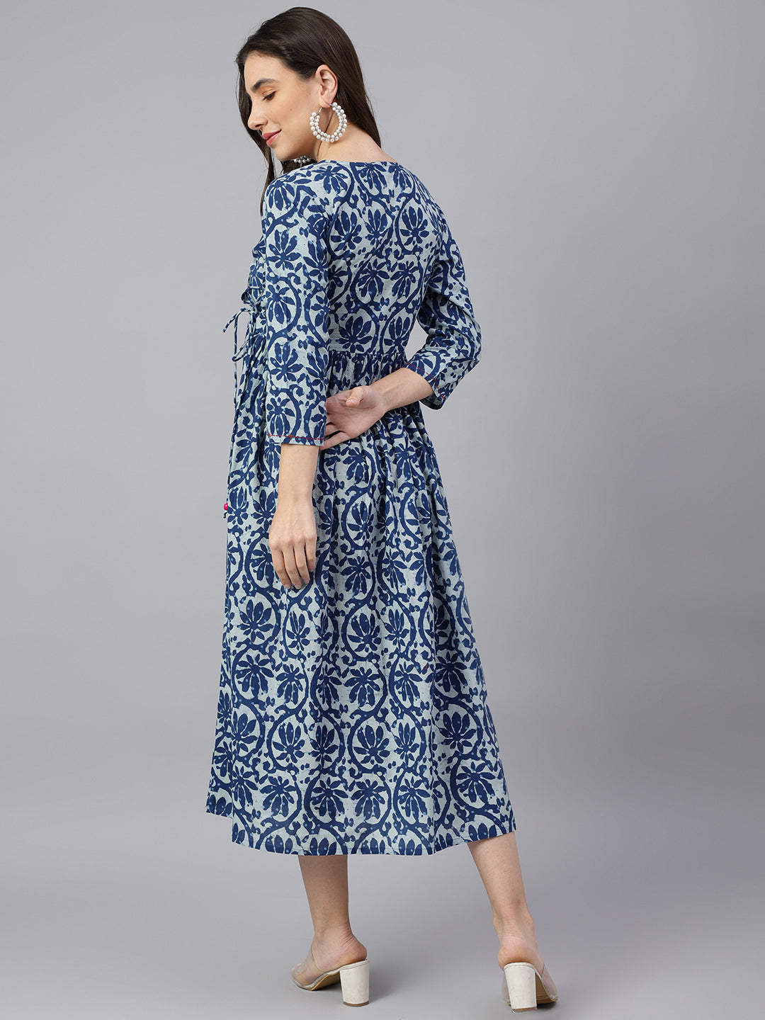 Indigo Flower Dress