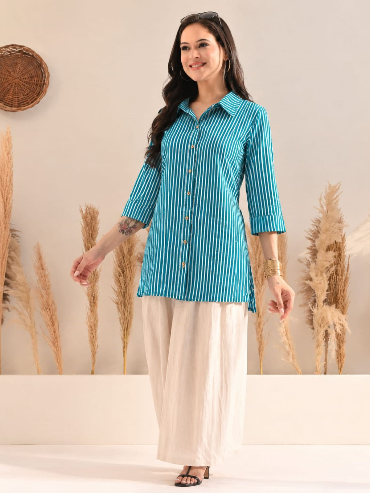 Turq Stripe Shirt