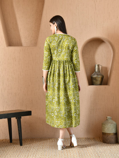 Earthy Green Dress