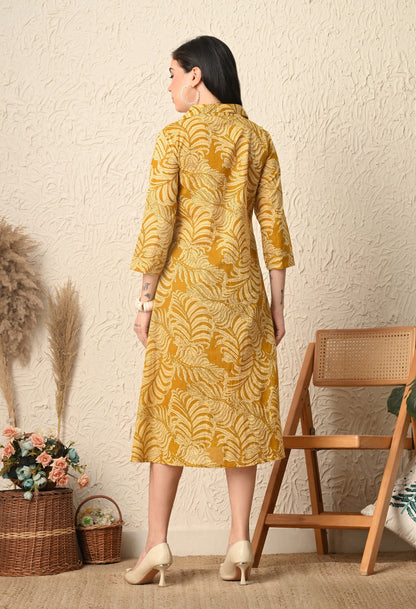 Palm Shirt Dress